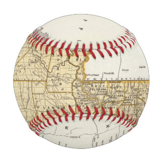 Pelota De Béisbol Mapa del Atlas de Louisiana