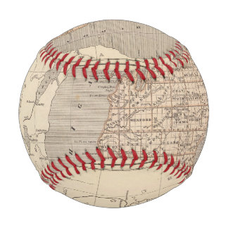 Pelota De Béisbol Mapa del Atlas de Michigan