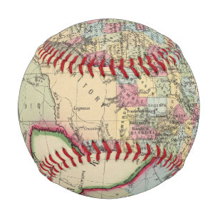 Pelota De Béisbol Mapa Del Condado De Texas