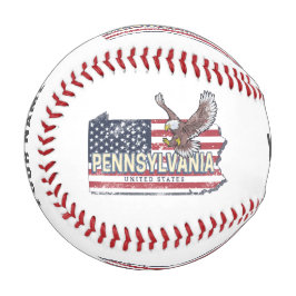 Pelota De Béisbol Mapa del estado de Pennsylvania