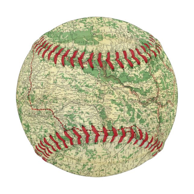 Pelota De Béisbol Mapa del frente occidental (Anverso)