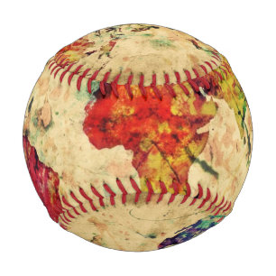 Pelota De Béisbol Mapa del mundo de la cosecha