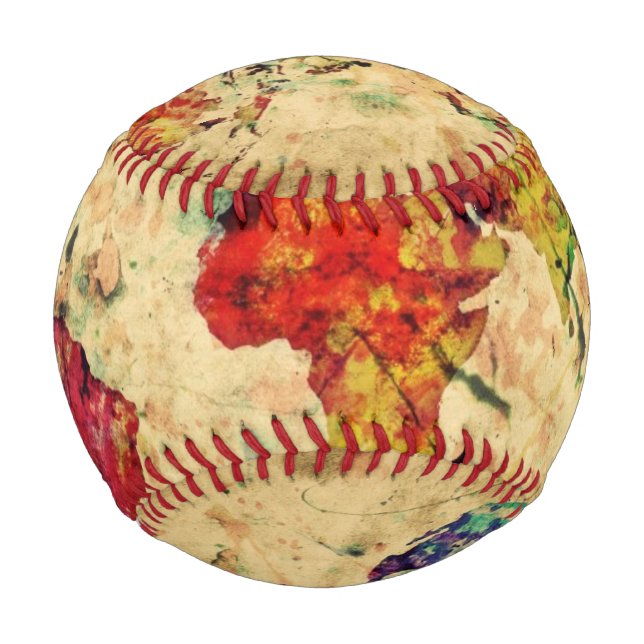 Pelota De Béisbol Mapa del mundo de la cosecha (Anverso)