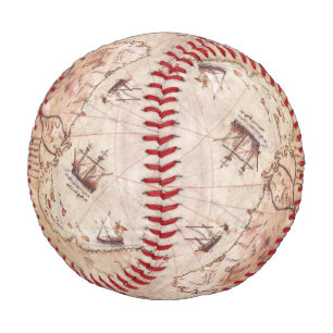 Pelota De Béisbol Mapa del Viejo Mundo de Piri Reis