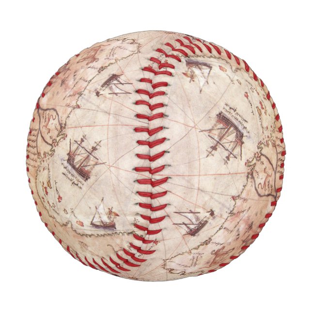 Pelota De Béisbol Mapa del Viejo Mundo de Piri Reis (Angular)