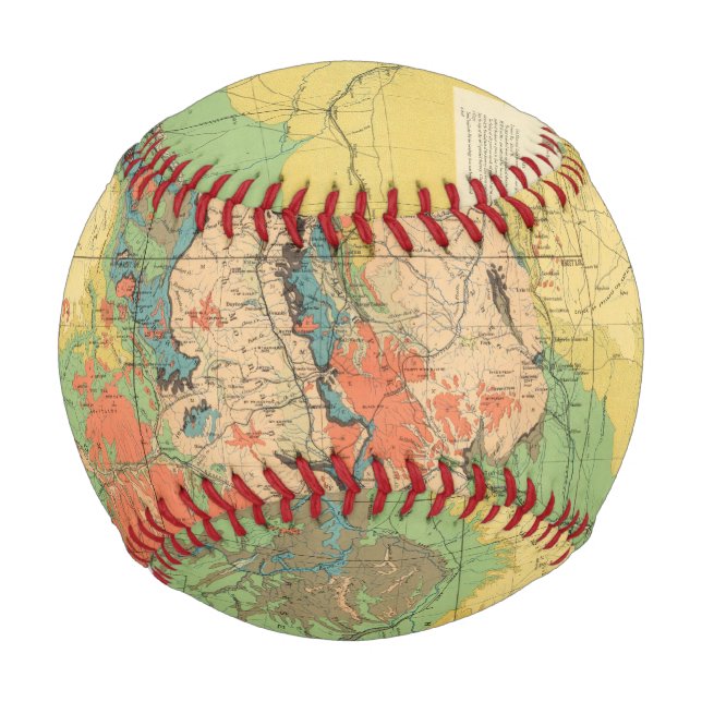 Pelota De Béisbol Mapa Geológico General de Colorado (Anverso)