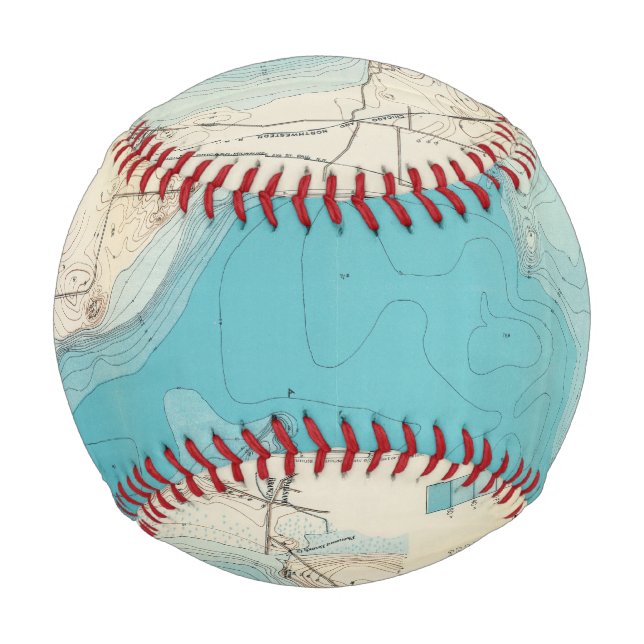 Pelota De Béisbol Mapa hidrográfico Lago Mendota (Anverso)