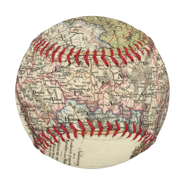 Pelota De Béisbol Mapa lingüístico de Francia (Anverso)