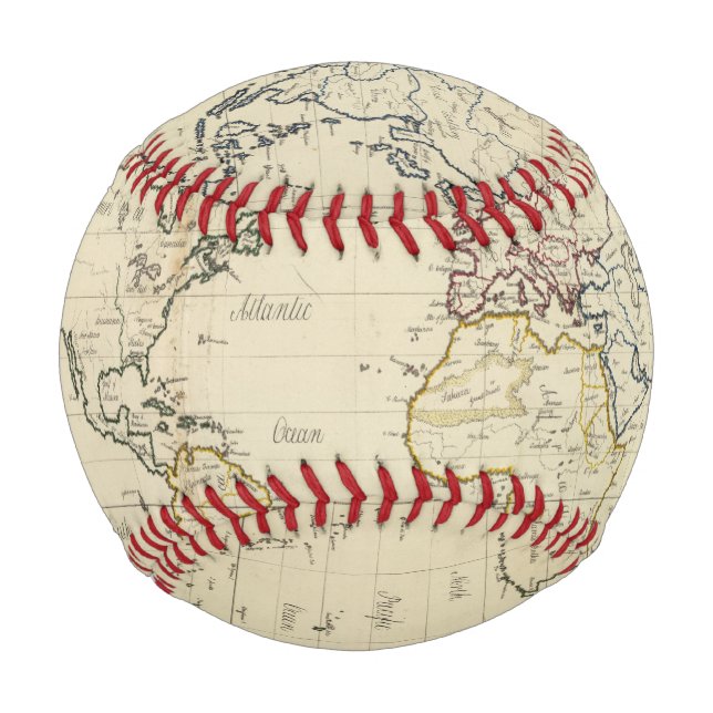 Pelota De Béisbol Mapa mundial (Anverso)