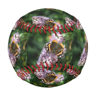 Pelota De Béisbol Mariposa y béisbol de Admirantes Rojos