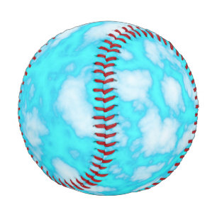 Pelota De Béisbol Mármol abstracto del azul de la aguamarina