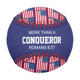 Pelota De Béisbol MÁS DE UN Personalizado CONQUEROR Bandera Patrióti