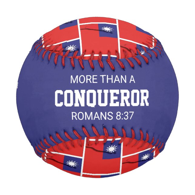 Pelota De Béisbol MÁS patriótico que el Personalizado TAIWAN FLAG (Anverso)