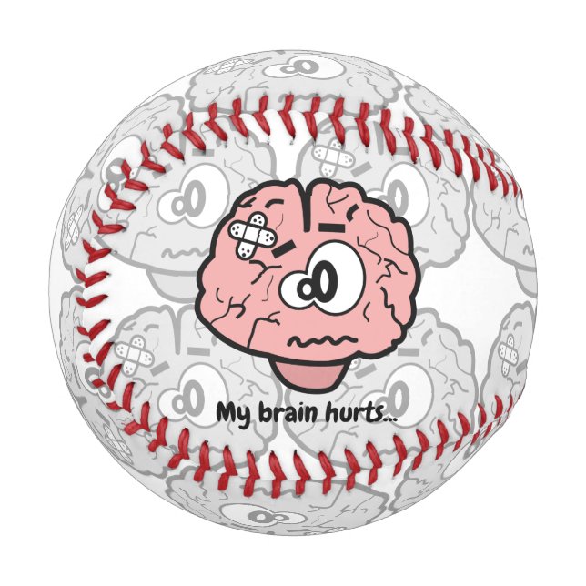 Pelota De Béisbol Me duele el cerebro (Anverso izquierdo)
