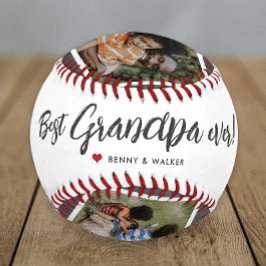 Pelota De Béisbol Mejor abuelo del mundo 4 Collage de fotos Día del