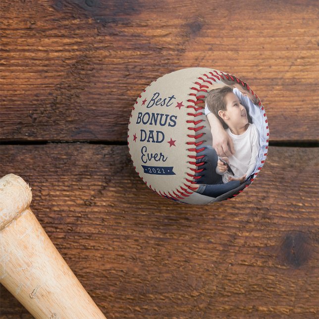 Pelota De Béisbol Mejor Bono de Papá Nunca | Foto Personalizado (Subido por el creador)