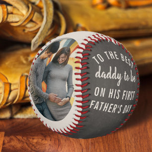 Pelota De Béisbol Mejor Chalkboard del Día del Padre para ser el me