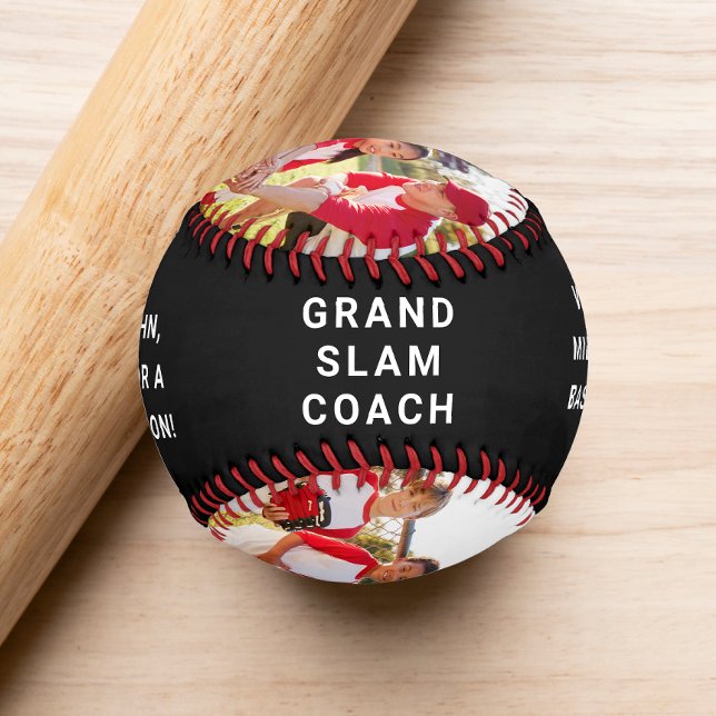 Pelota De Béisbol Mejor Coach Ever Photo Black (Subido por el creador)