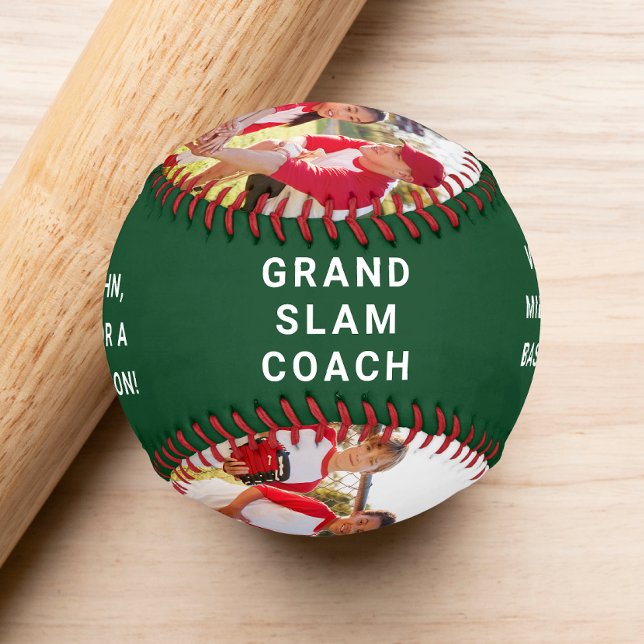 Pelota De Béisbol Mejor Coach Ever Photo Green (Subido por el creador)