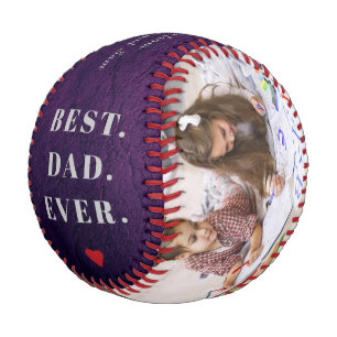 Pelota De Béisbol Mejor collage de fotos de papá Feliz Día del Padre