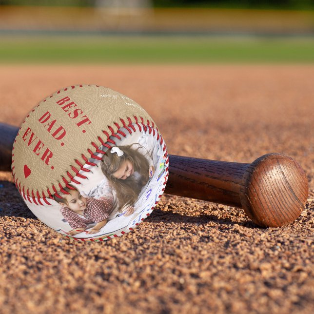 Pelota De Béisbol Mejor collage de fotos de papá Feliz Día del Padre (Subido por el creador)