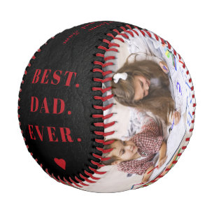 Pelota De Béisbol Mejor collage de fotos de papá Feliz Día del Padre
