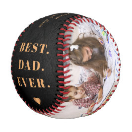 Pelota De Béisbol Mejor collage de fotos de papá Feliz Día del Padre