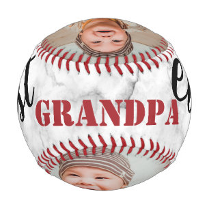 Pelota De Béisbol Mejor Collage de fotos del abuelo jamás Faux Marbl