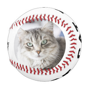 Pelota De Béisbol Mejor foto de papá gato de béisbol personalizado
