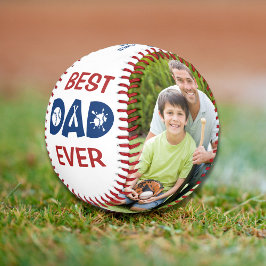 Pelota De Béisbol Mejor foto de papá Personalizado de nombre persona