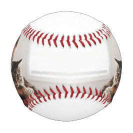 Pelota De Béisbol Mejor Gato Mamá: Foto del gato del Día de la Madre