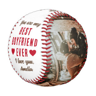 Pelota De Béisbol Mejor Novio en Corazón 2 Fotos