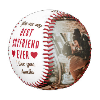Pelota De Béisbol Mejor Novio en Corazón 2 Fotos