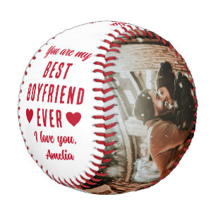 Pelota De Béisbol Mejor Novio en Corazón 2 Fotos