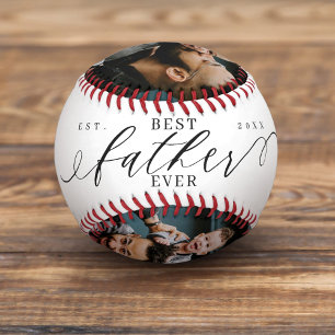 Pelota De Béisbol Mejor Padre Guiar El Día Del Padre Collage de foto