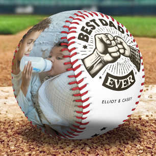 Pelota De Béisbol Mejor Papá Bombeando Puño Personalizado 2 Fotos