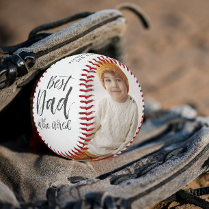 Pelota De Béisbol Mejor Papá   Collage de fotos con dos letras de ma
