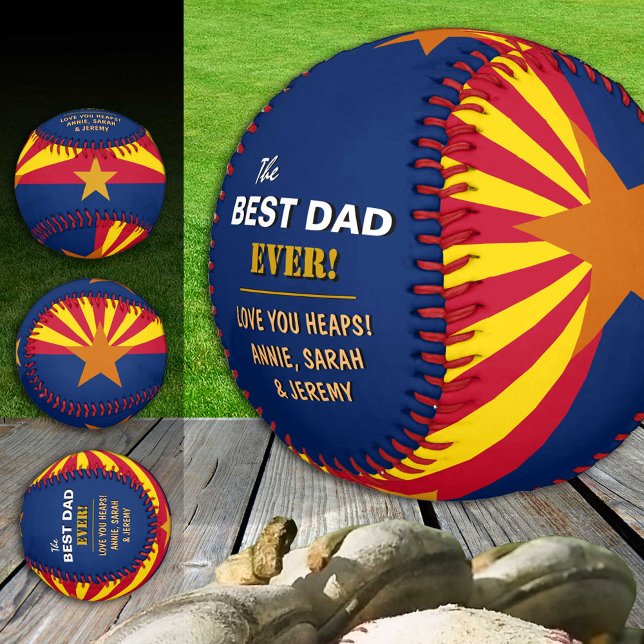 Pelota De Béisbol Mejor papá de Arizona, Estados Unidos patriótico,  (Subido por el creador)