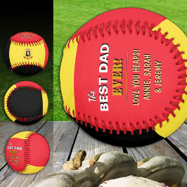 Pelota De Béisbol Mejor papá de Bélgica, papá patriótico, bandera be
