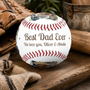 Pelota De Béisbol Mejor Papá del Mundo 2 Regalo de Recuerdo de Foto