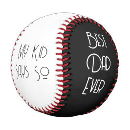 Pelota De Béisbol Mejor Papá del Mundo Caligrafía Simple