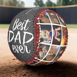 Pelota De Béisbol Mejor Papá del Mundo Cuero Gris Estampado 6 Fotos 