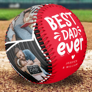 Pelota De Béisbol Mejor Papá del Mundo Moderno 4 Fotos Regalo para P