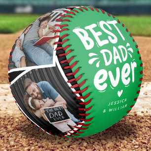 Pelota De Béisbol Mejor Papá del Mundo Moderno 4 Fotos Regalo para P