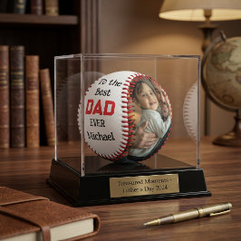 Pelota De Béisbol Mejor Papá del Mundo Nombre Foto Béisbol Recuerdo