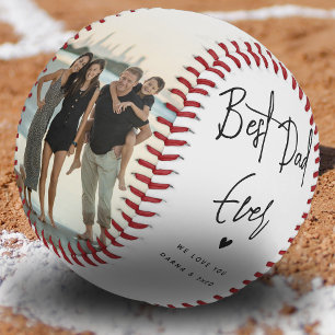 Pelota De Béisbol Mejor Papá del Mundo Script 2x Foto