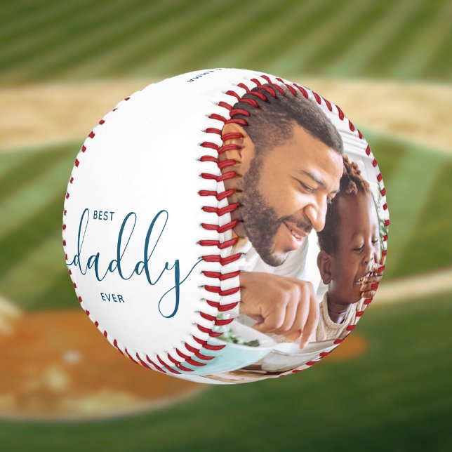 Pelota De Béisbol Mejor Papá del Mundo Texto Personalizado Foto Rega (Subido por el creador)