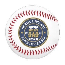 Pelota De Béisbol Mejor Papá Día del Padre en la Insignia Retro Vint