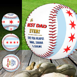 Pelota De Béisbol Mejor Papá, Estados Unidos patriótico, Bandera de 