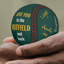 Pelota De Béisbol Mejor Papá Firmado Foto Oro Blanco Verde